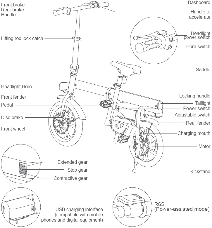 Airwheel R6 electric assist bike 